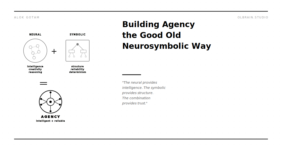 Building Agency the Good Old Neurosymbolic Way